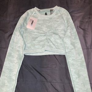 Gymshark Camo Seamless Long Sleeve Crop Top